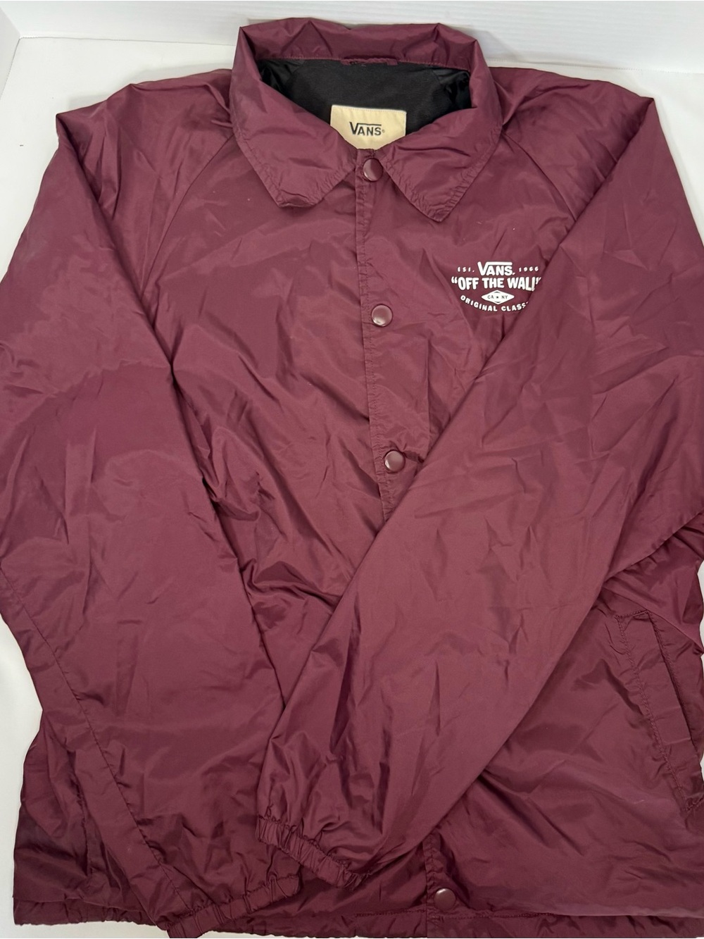 Vans Men's Burgundy Coach Rain Jacket
